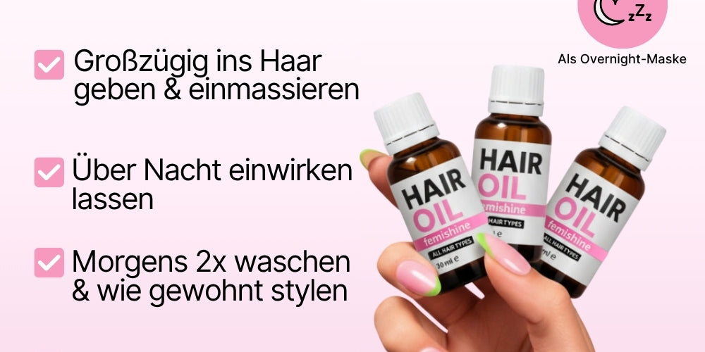 Silikonfreies Haaröl für glänzendes, gesundes Haar - femishine